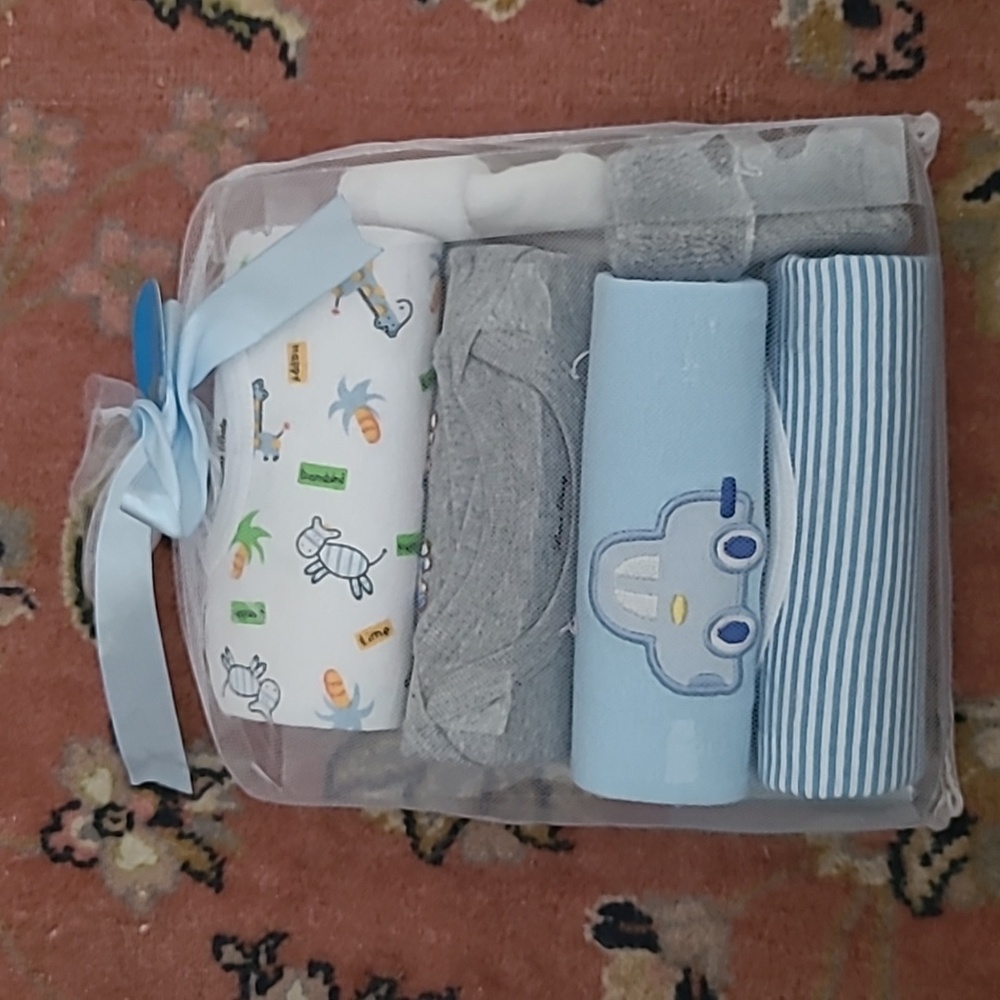 Baby Clothing Set with Car and Animal Prints
